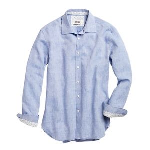 Joseph Abboud Blue Linen Sport Shirt